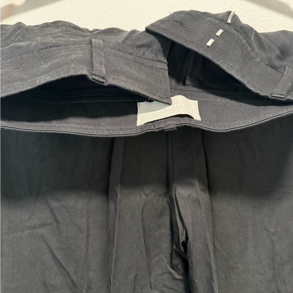 Everlane black pleated wide leg trousers 0 short smooth - Picture 3 of 4